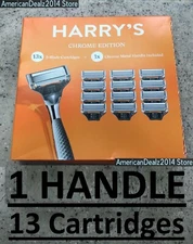 Harry's Chrome Edition Razor Set - 13 Cartridges + Chrome Handle, Men's Grooming
