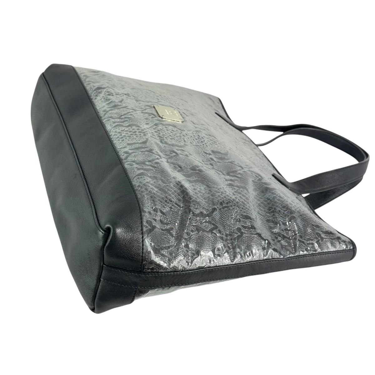 MCM x PHENOMENON Black Vinyl/Canvas and Leather Trim Visetos Tote