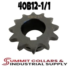 #40 Roller Chain Sprocket B Type 1" Bore Hardened 12 Tooth 40B12-1/1