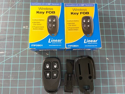 Lot of 2 Linear Wireless Key FOB Remote ITIFOB01 Compatible with GE 