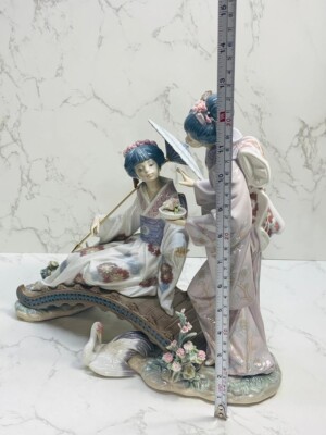 LLADRO人形 Lladro 1445 SPRINGTIME IN JAPAN Girls Bridge Porcelain