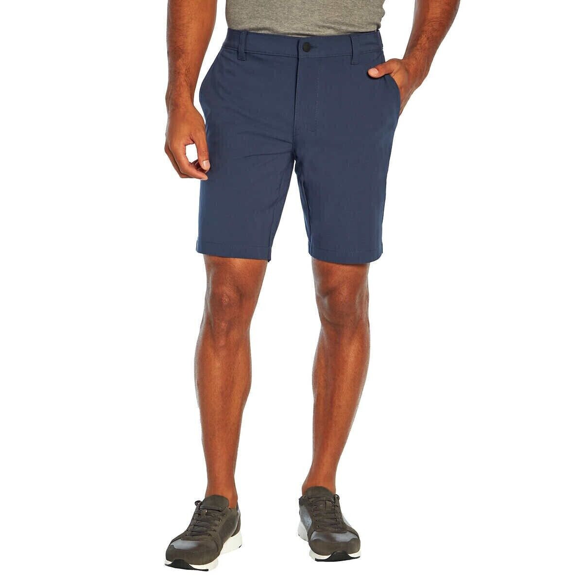 Banana Republic Men&apos;s Comfort Flat Front Shorts&comma; Blue&comma; 34