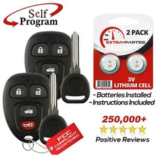 2 For 15912859 Ouc60270 Buick Lucerne Keyless Entry Remote Car Fob + Key