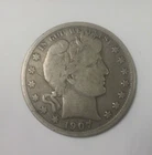 1907D Barber Half Dollar Fifty Cents Nice Grey Colour Nicer Low Grade Liberty