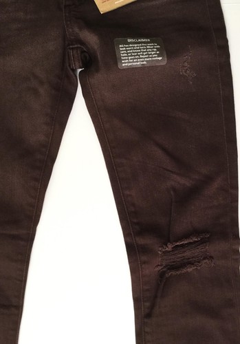 NEW ADRIANO GOLDSCHMIED Legging Super Skinny Jeans, Distressed Plum (Size 24) - Picture 3 of 10