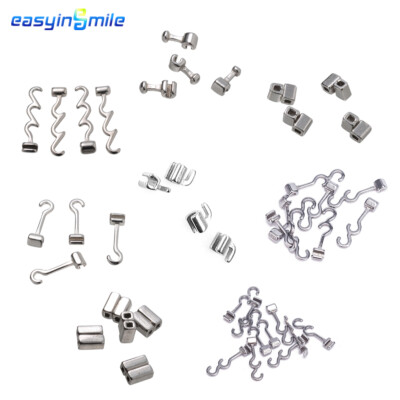 10X Dental Orthodontic Crimpable Hook sliding right/left/long/left for bracket