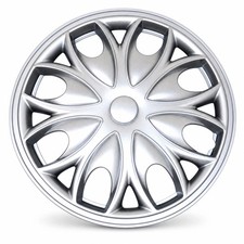 15 Silver Hubcaps Set Of 4 Snap On Wheel Covers For Steel Rims Style 526
