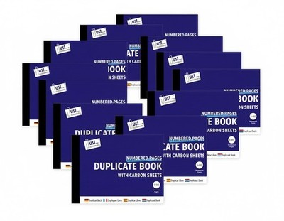 12x Duplikat Buch halbe Größe Durchschreibeblatt Kopie Rechnung Beleg Shop - 1-80 Seiten