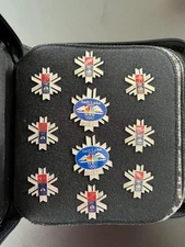 Winter Olympics 10 Pin Set / Book – 2002 Salt Lake City VIP NBC Media
