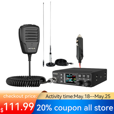 Retevis MB3B CB Radio with WX Channel SWR Warning Noise Canceling for road trip