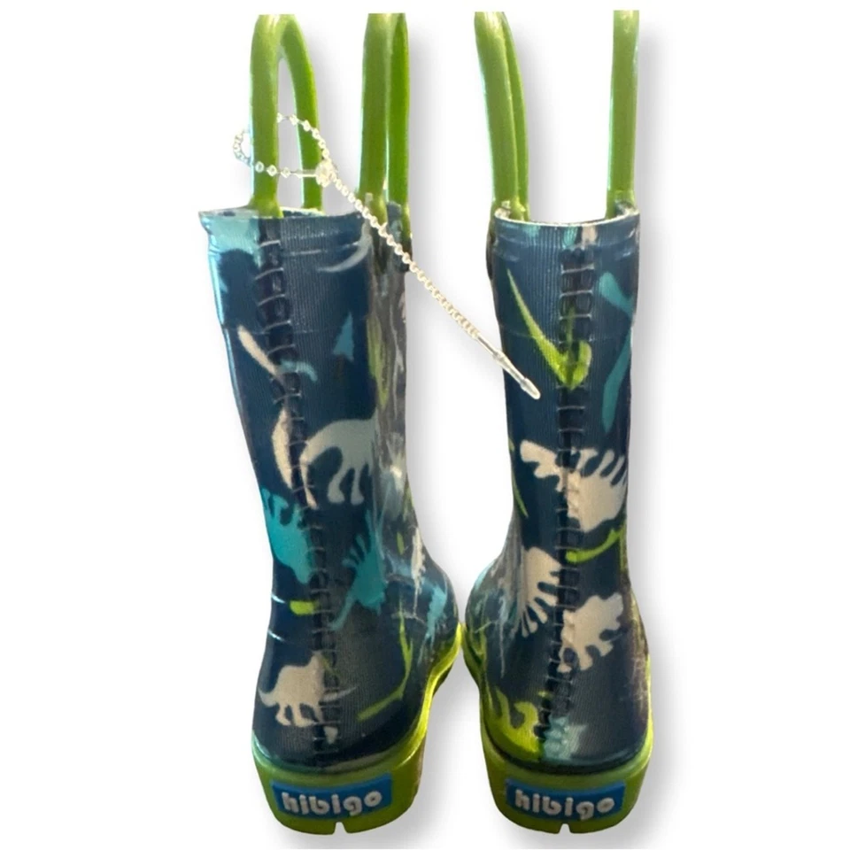 Hibigo Dinosaur Pattern Kids Rain Boots Baby Size 4 - Image 4 of 4