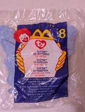 Flitter the Butterfly - McDonald's / Ty Teenie Beanie Baby (Blue, 2000, Plush To