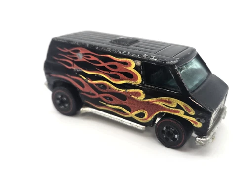 L🔥🔥K!  ⭐ HOT WHEELS⭐ REDLINE ⭐1975⭐FLYING COLORS ⭐ BLACK FLAME SUPER VAN