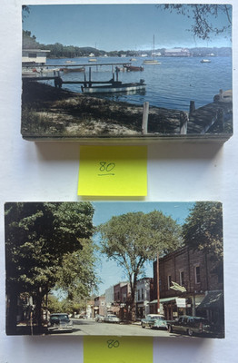 160 (80 ea) Vintage 1960's Saugatuck MI Village St./Muskegon River Postcards NOS