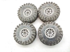 4x Super Swamper IROK Interco 1.9" Crawler Tires on Aluminum Beadlock Wheels