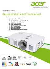 TOP High End Full-HD Beamer Acer H5380BD@ 3.0...