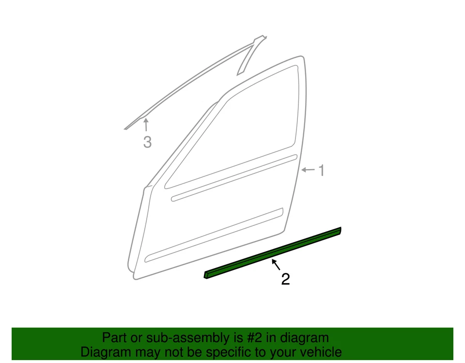 Nissan Máxima 2004-2008 genuino - carrocería moldura lateral 80870-7Y900 Foto 2 de 2