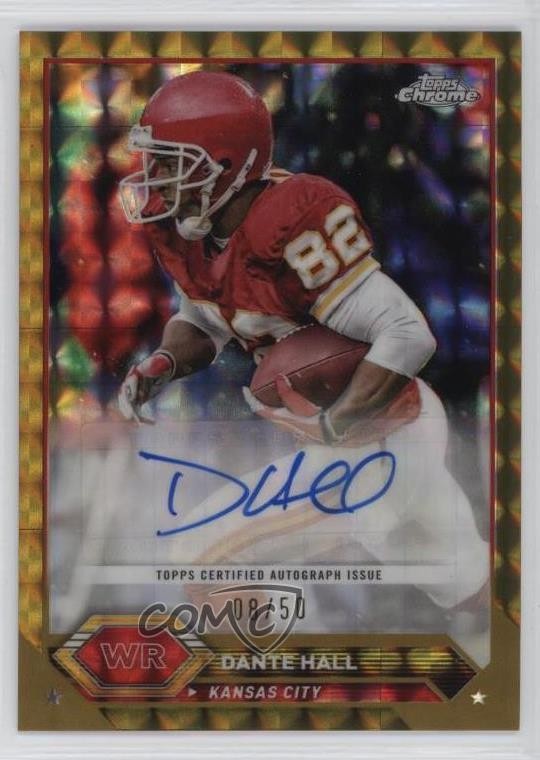 2023 Topps Composite Chrome Gold Geometric Refractor 8/50 Dante Hall Auto