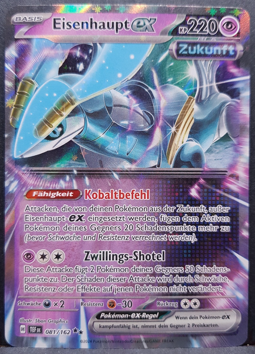 Eisenhaupt ex 081/162 Gewalten Der Zeit Zukunft Pokémon Pokemon Karte  Deutsch NM | eBay