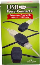 USB Extension Cord with 12 Power Outlets