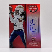 2014 Panini Totally Certified Jason Verrett #144 Rookie Signatures /25 Chargers