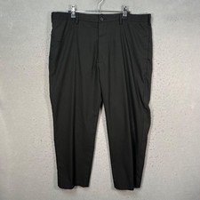 Uniqlo Mens Size XL Cropped (36 x 25) Black Straight Leg Dress Pants