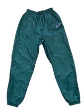 VINTAGE 90s Y2K Nike White Tag Forest Green Nylon Windpants Adult Men's Large