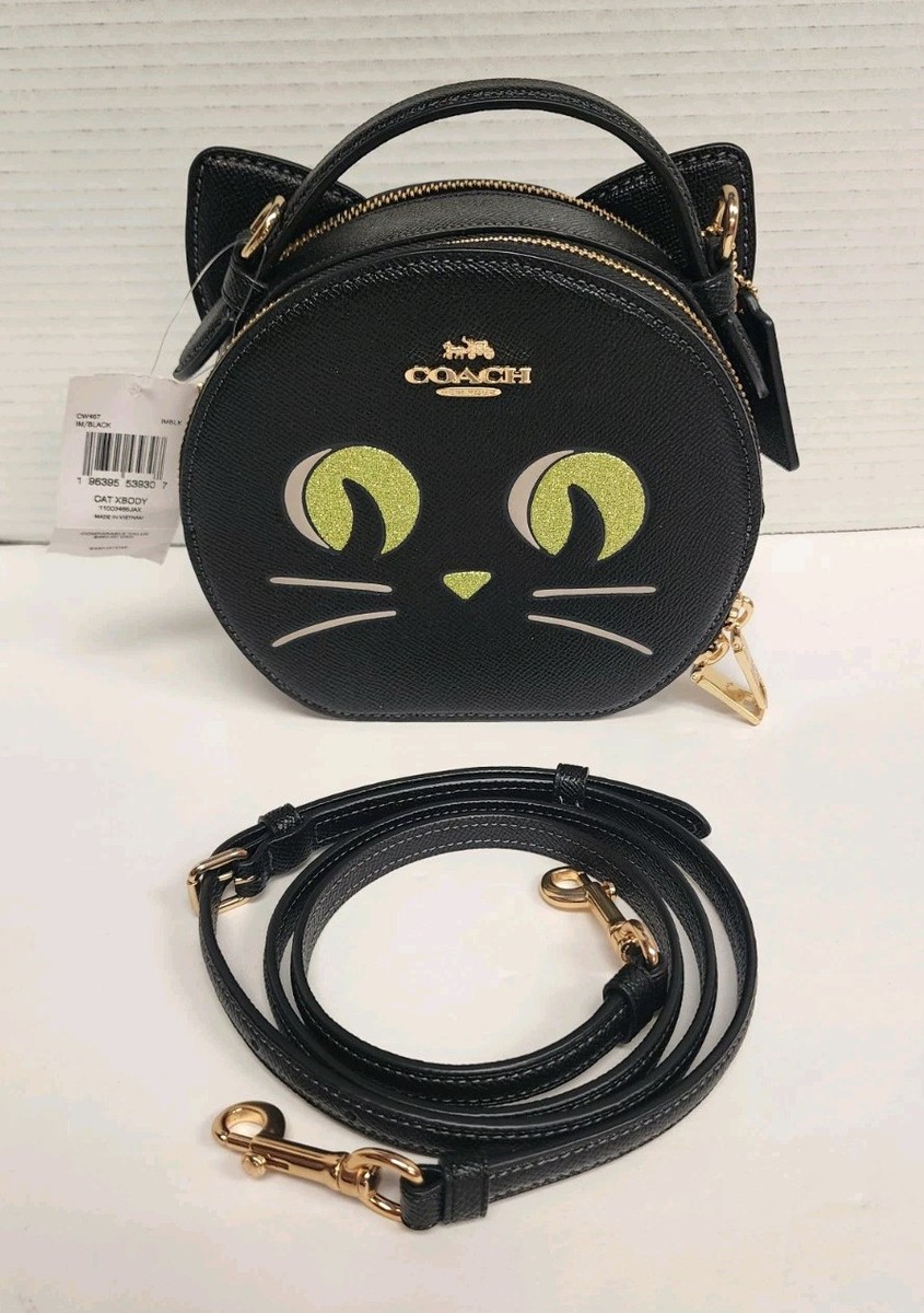 ショルダーバッグ・ポシェット COACH Canteen Crossbody Bag With Halloween Cat CW467 NWT Coach Canteen Crossbody Bag With Halloween Cat CW467