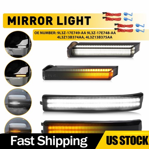 4X LED Side Mirror Sequential Turn Signal Lights Lamps For Ford 2009-2014 F-150