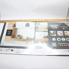 (2-Pk) Smart Tiles Oslo Glossy Peel & Stick 3D Tile Paper Backsplash Gray XL