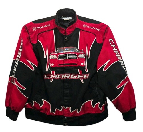 Dodge Charger Varsity Jacket 2XL Flames Racing Flames Collectable Heavyweight