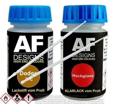 Für Dodge JYC Bright Amber Perl Lackstift Klarlack Lacktupfer Autolack Set
