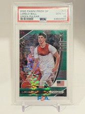 2020 PANINI PRIZM DRAFT PICKS  LaMELO BALL GREEN PULSAR /25 PSA 10