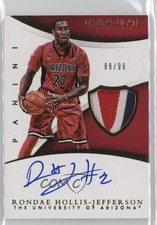 2015 Panini Immaculate Collegiate 99/99 Rondae Hollis-Jefferson Patch Auto 10no