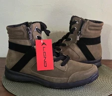 LGND Cali Men’s Brown Suede Lace-Up Boots Side Zip Size 10M New With Tags
