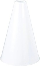 White Megaphone Halloween Accessory For Cheerleaders 9 Inches Tall