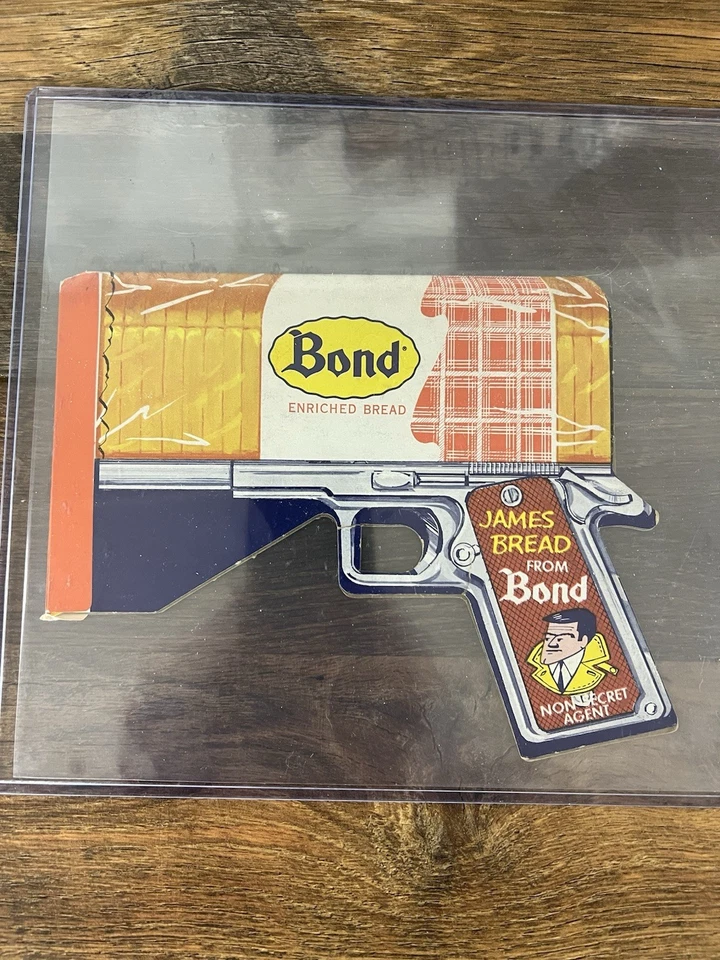 Bond Enriched Bread Cardboard Ad-James Bread from Bond Non Secret Agent, Ca 1965 - Image 3 of 3