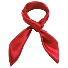 Solid Color Square Satin Scarf 23.6 inch Silk Feeling Neck Head Bandana