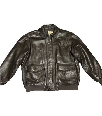 Vintage LL Bean Goatskin A2 Leather Flying Tiger Bomber Flight