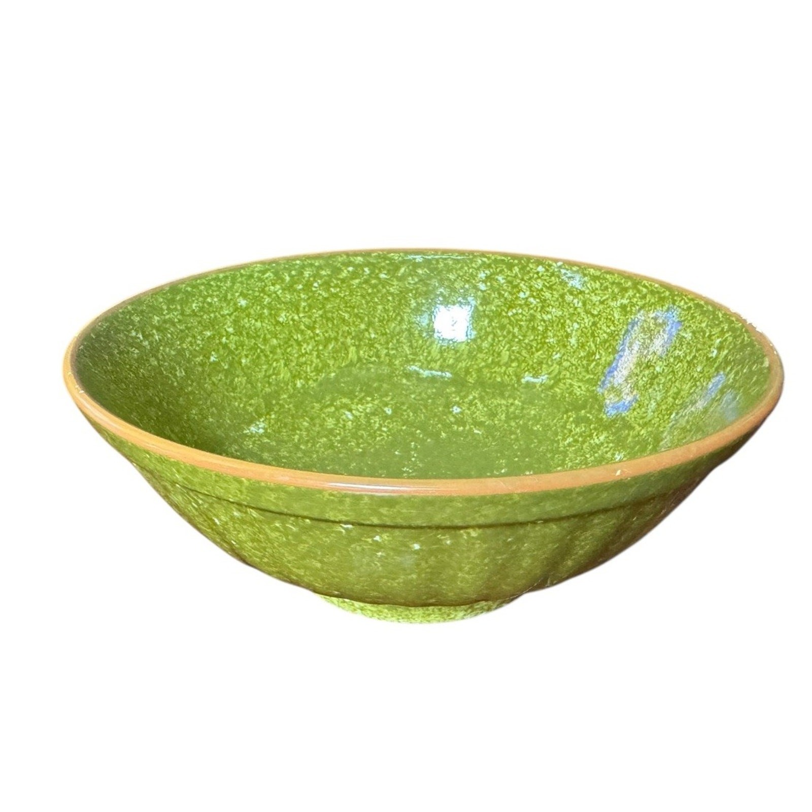 Over and Back Italy Serving Bowl Green Speckled Kitchenware Salad Pasta READ