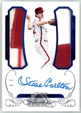 Steve Carlton 2016 Panini Flawless Greats Sapphire Dual Patch Auto Card 2/5