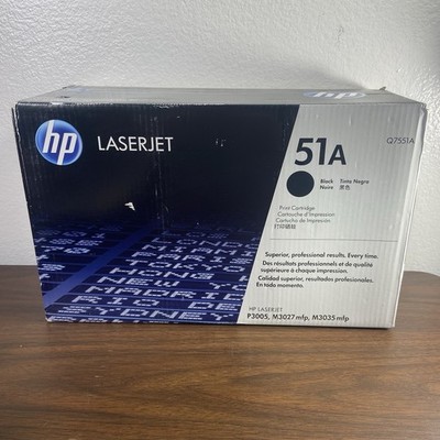 NEW/OPEN BOX Genuine HP 51A LaserJet Black Print Cartridge Ink Toner Q7551A