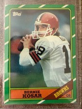 1986 Topps Bernie Kosar Rookie Card #187 - Cleveland Browns - U of Miami LEGEND. rookie card picture