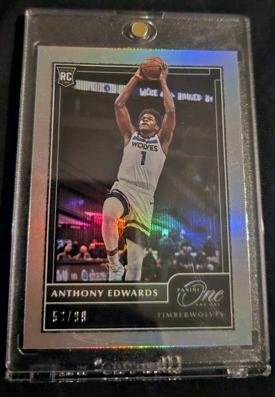 Anthony Edwards 2020 Panini One and One Rookie Card #138 /99