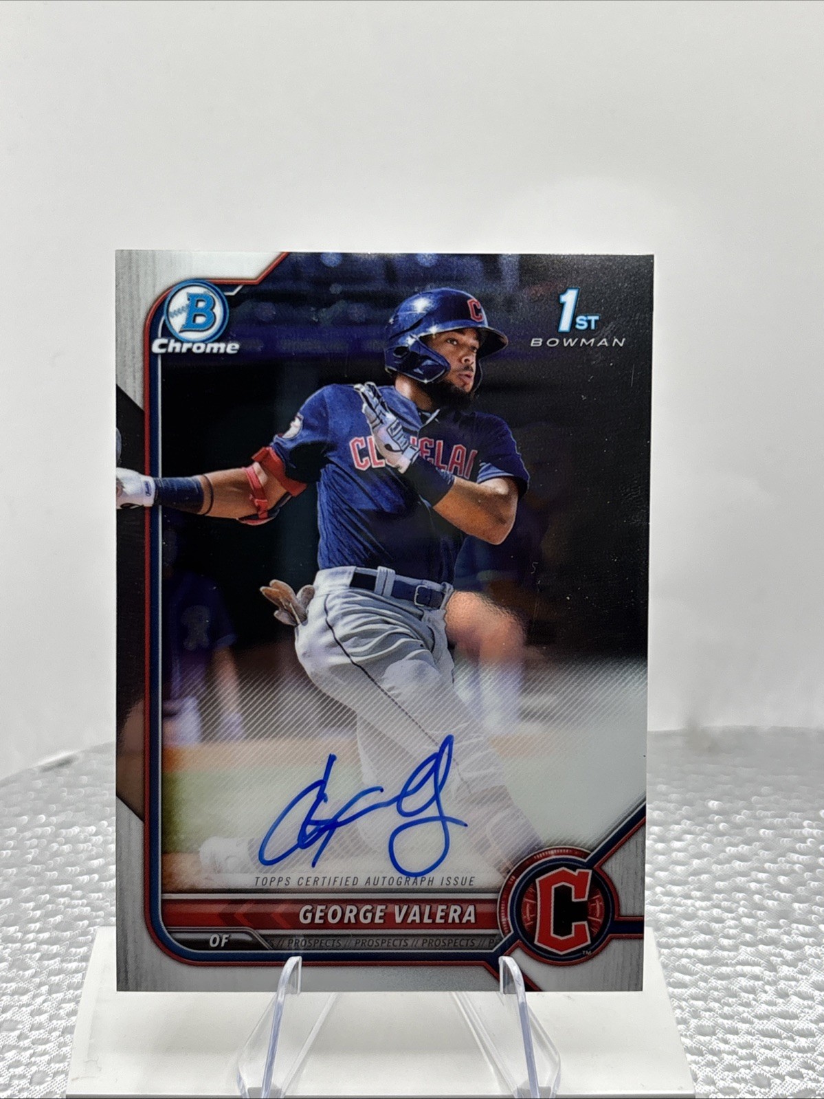 2022 Bowman #CPA-GV George Valera Chrome Prospects Autographs