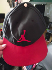 Jordan Jumpman Adjustable Baseball Cap Hat, Black/Red, One Size Men's