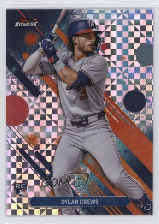 2025 Topps Finest Common Checkerboard Refractor Dylan Crews #34 0ff