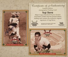 1997 Jimmy Dean Mlb Players Alumni Great Moments Autograph Collection - Yogi...