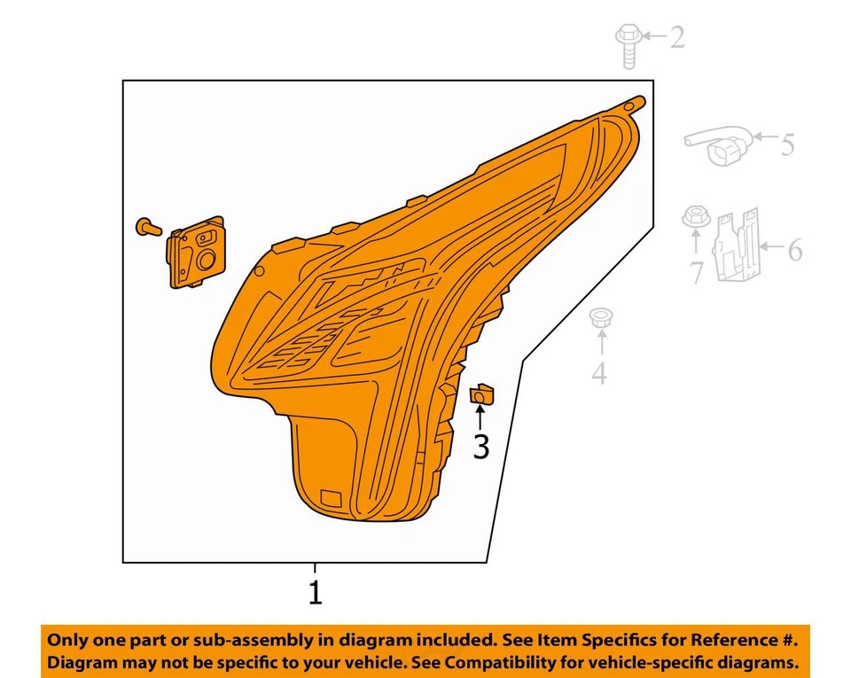 Passenger Right Front Headlight w/Intellibeam TQ5 from 2016 Cadillac CT6 (92693 - Image 3 of 4