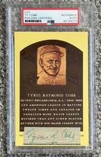  Ty Cobb Cut Signature PSA Authenticated Hall of Fame Trading Card - GOAT